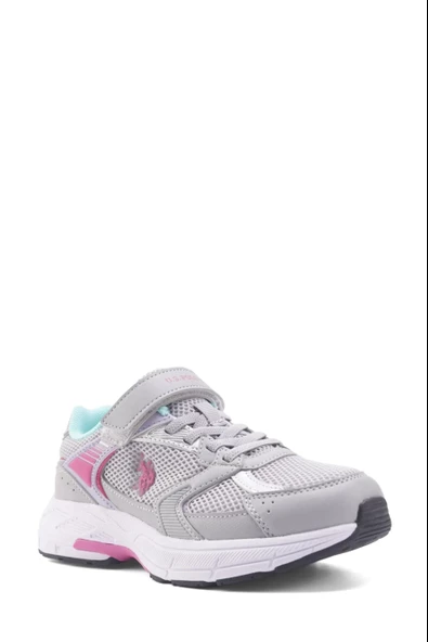 US POLO ASSN GRİ PEMBE ÇOCUK SNEAKER