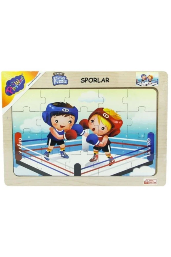 Play Wood Ahşap Eğitici Puzzle Sporlar ONY-85 - 4