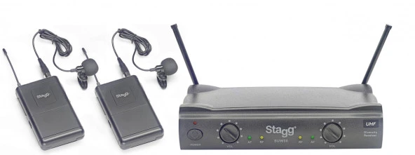 STAGG 2 YAKA MİKROFONLU TELSİS MİKROFON SUW 50 LL FH