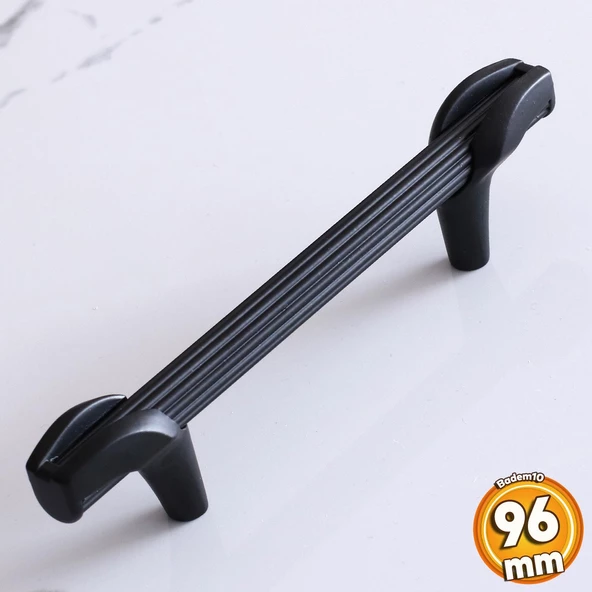 Duru 96 mm Siyah Metal Kulp Mobilya Çekmece Mutfak Dolabı Kulpları Kapak Dolap Kulpu Kulbu Siyah