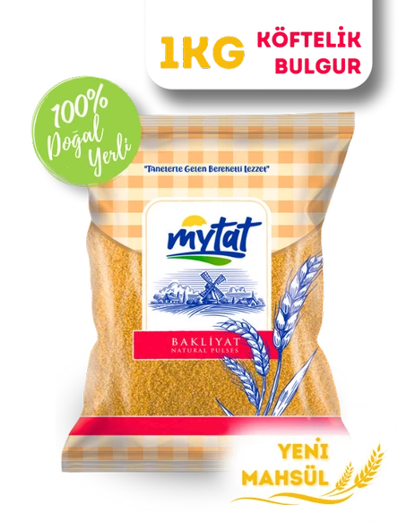 Mytat Doğal Yerli Üretim Köftelik Bulgur 1 kg