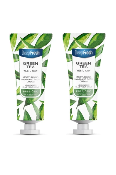 Deep Fresh Prebiyotik Nemlendirici El Ve Vücut Kremi Yeşil Çay 50 ml 2 Adet