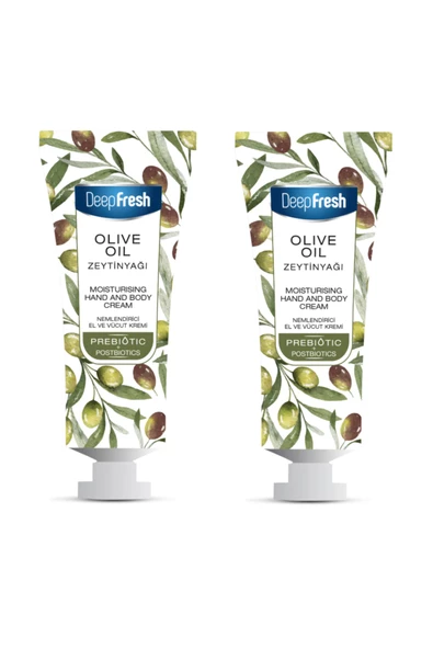 Deep Fresh Prebiyotik Nemlendirici El ve Vücut Kremi Zeytinyağı 50 ml 2 Adet