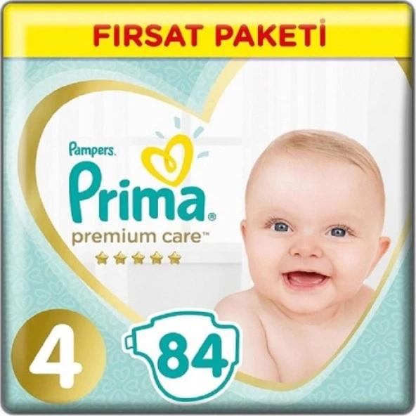 Prima Premium Care Bebek Bezi 4 Beden Maxi 84lü Süper Fırsat Paketi