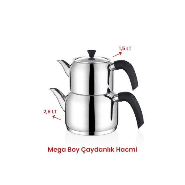 DELUX MEGA BOY BLACK SOFT ÇAYDANLIK TAKIMI - 4