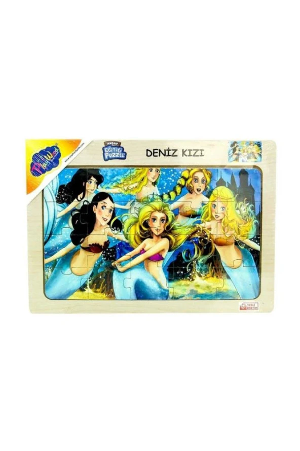 Play Wood Ahşap Eğitici Puzzle Deniz Kızı ONY-28 - 3