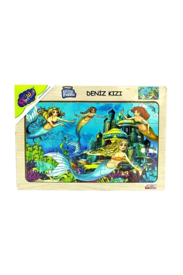 Play Wood Ahşap Eğitici Puzzle Deniz Kızı ONY-28 - 4