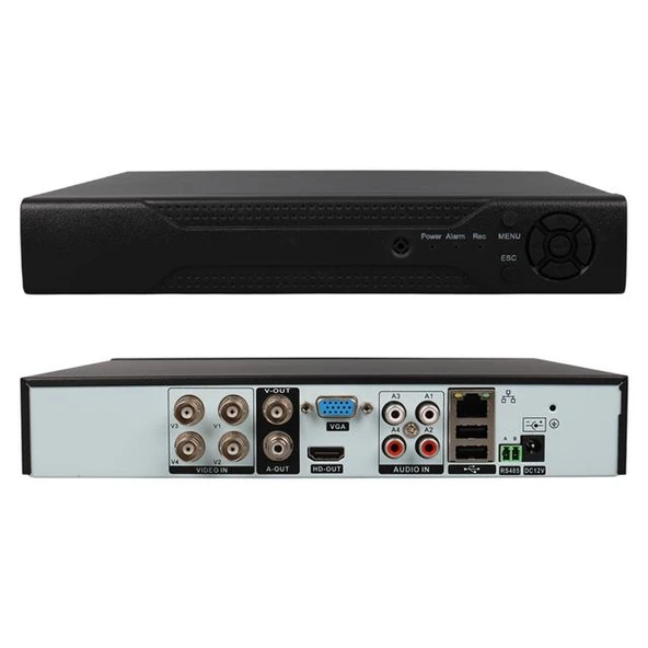 Powermaster PM-12180 4 Kanal 5MP Destekli 1080N H265 Xmeye Video Çıkışlı DVR/XVR Kayıt Cihazı - Resim 8
