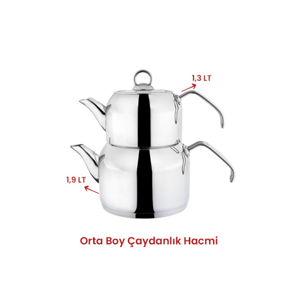 DELUX ORTA BOY PLATİN ÇAYDANLIK TAKIMI - 4