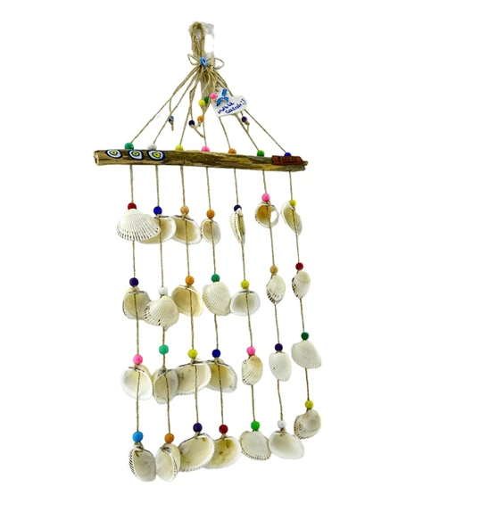 GÜL-CE Dekoratif Lodos Dalı Orjinal Deniz Kabuklu Rüzgar Çanı - 2