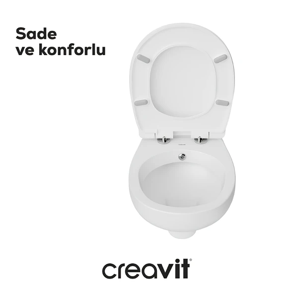 Creavit TP320 Perla Asma Klozet, Creavit Yavaş Kapak - 1