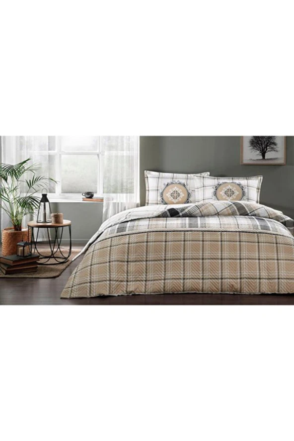 Özdilek Tek Kişilik Ranforce Kapitone Nevresim Takımı Ocre Bej - 2