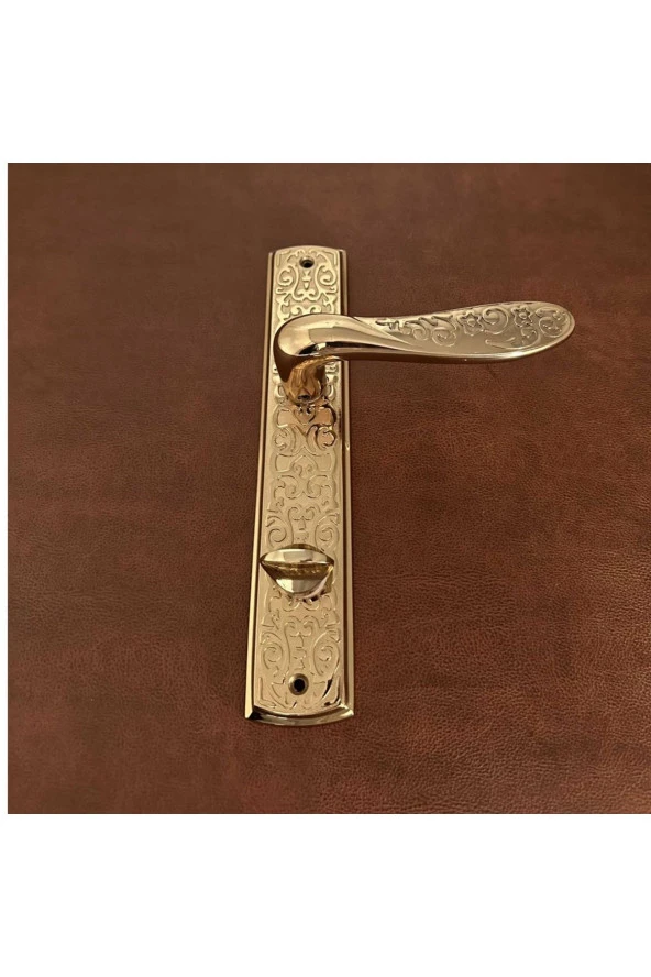 Özen Handles İmza Titanyum ZK19 Zamak Aynalı Wc Banyo Kapı Kolu Sağ Basar 1 Takım - Resim 2