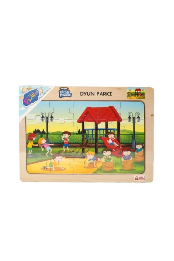 Play Wood Ahşap Eğitici Puzzle Oyun Parkı ONY-175