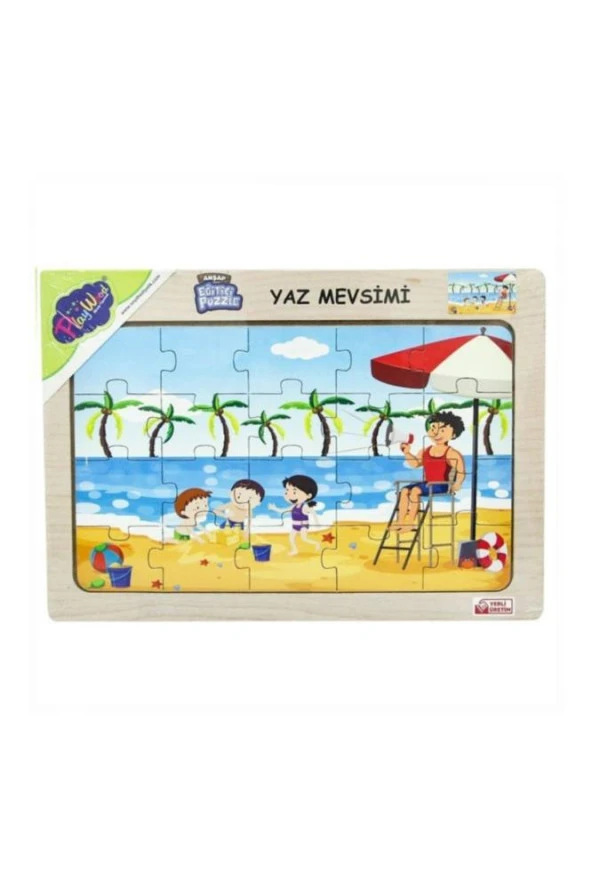 Play Wood Ahşap Eğitici Puzzle Yaz Mevsimi ONY-117