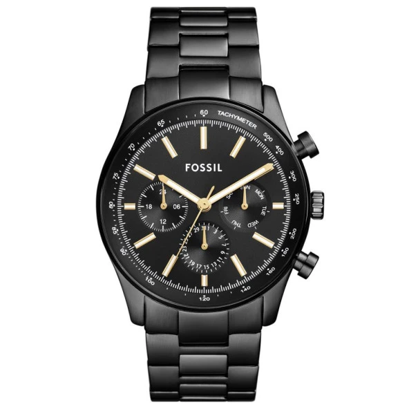 FOSSIL FBQ2856 SİYAH İYON KAPLAMA ERKEK KOL SAATİ