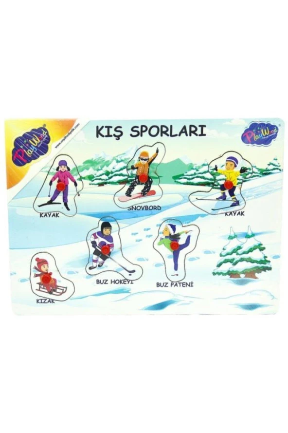 Play Wood Tutmalı Ahşap Puzzle Sporlar ONY-143