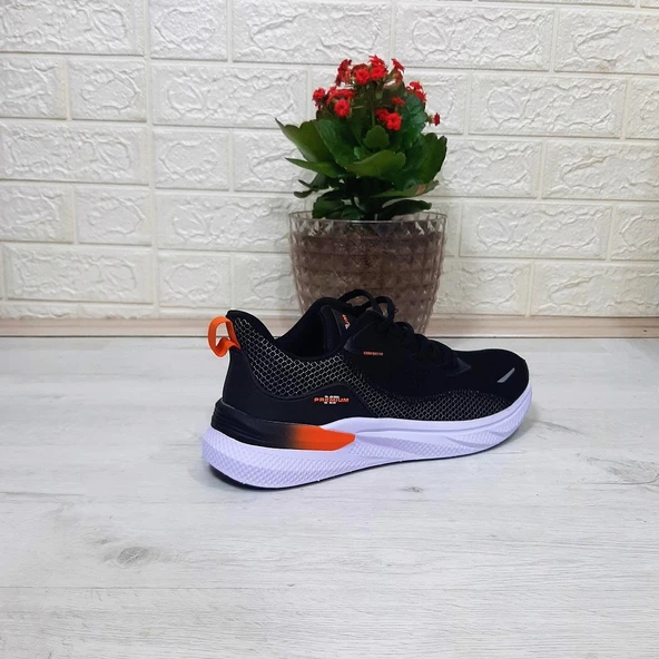 M.P 1603 Siyah-Beyaz Gri Rahat Koşu Erkek Spor Ayakkabı - 9