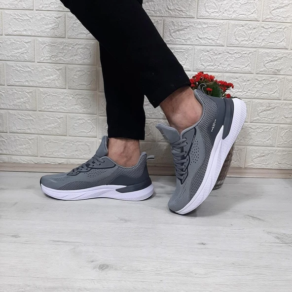 M.P 1603 Gri renk Rahat Koşu Erkek Spor Ayakkabı - 6