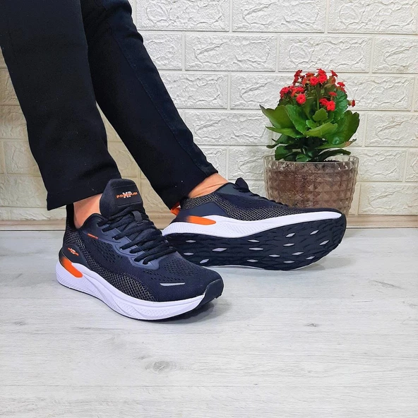 M.P 1603 Siyah-Beyaz Gri Rahat Koşu Erkek Spor Ayakkabı - 3