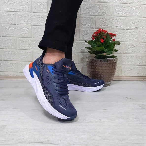 M.P 1603 Lacivert Kaymaz Rahat Koşu Erkek Spor Ayakkabı