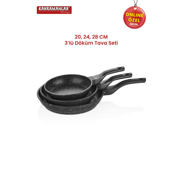 Helegra 3lü Döküm Tava Seti - 3