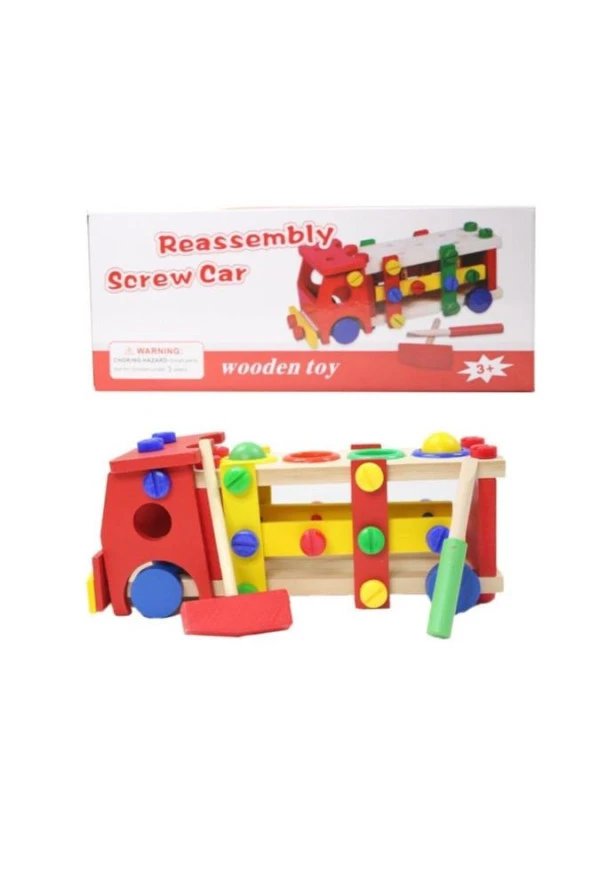 Wooden Toy Ahşap Kamyon Sök-Tak PR-146