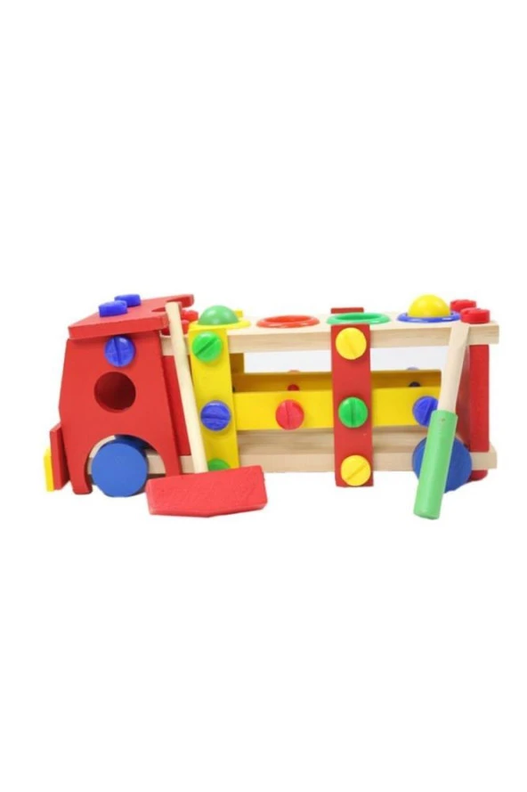 Wooden Toy Ahşap Kamyon Sök-Tak PR-146 - 3