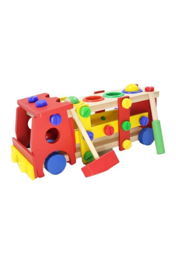 Wooden Toy Ahşap Kamyon Sök-Tak PR-146 - 4