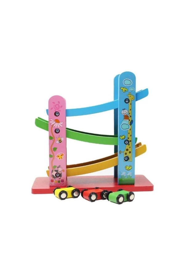 Minyatür Ahşap Araç Pisti 3 Katlı - 3
