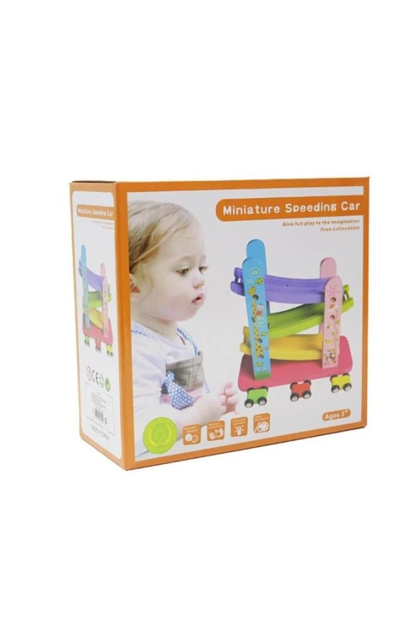 Minyatür Ahşap Araç Pisti 3 Katlı - 4