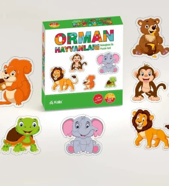 KOLİX Baby Puzzle Orman Hayvanları Eğitici Oyun Kartları - 2