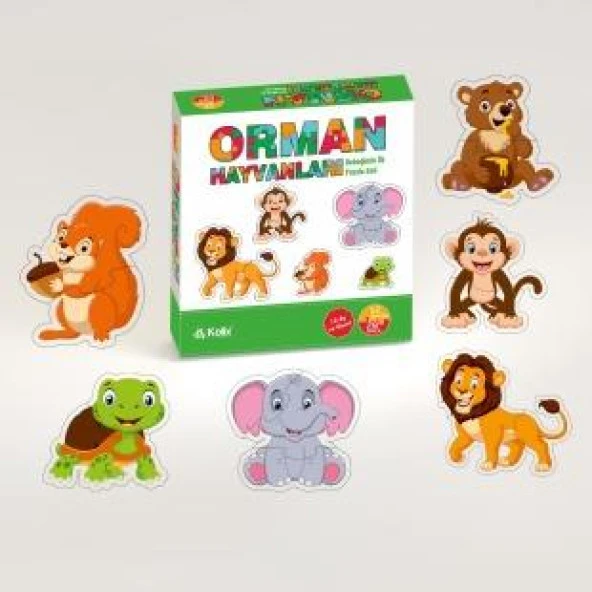 KOLİX Baby Puzzle Orman Hayvanları Eğitici Oyun Kartları - 3