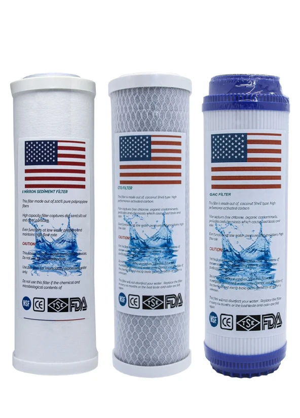 NSF Onaylı Açık Kasa 3lü Su Arıtma Filtresi ürün görseli