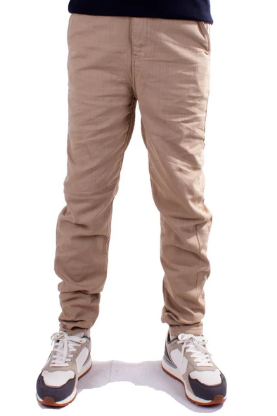 Twister Slim Jogger-011C Bej Yüksek Bel Dar Paça Erkek Keten Pantolon - 2