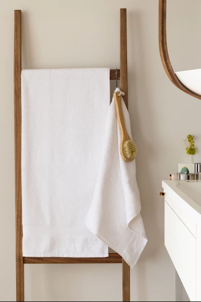 Sharm 2'li %100 Pamuk I Banyo Havlu Seti I Hamam Takımı I Çeyizlik Set I 50x85cm + 70x140cm - 5