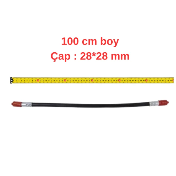 Tırpan Spiral Şaft Hortumu Komple 28*28 mm 100 cm - 2