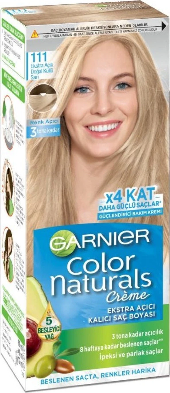 Garnier Color Naturals 111 Ekstra Açık Doğal Küllü Sarı