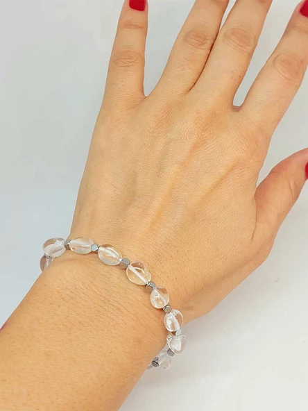 Kristal Kuvars Taşı Tasarım Bileklik (47152) ürün görseli