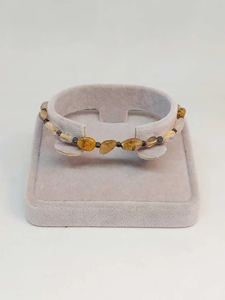 Gold Beril Taşı Tasarım Bileklik (47154) - 2