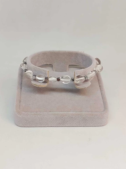 Kristal Kuvars Taşı Tasarım Bileklik (47152) - Resim 2