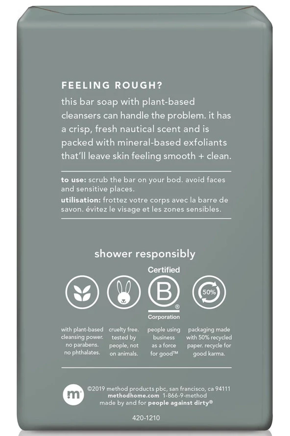 Method Men Sea + Surf Peeling Kalıp Sabun 170GR - 2