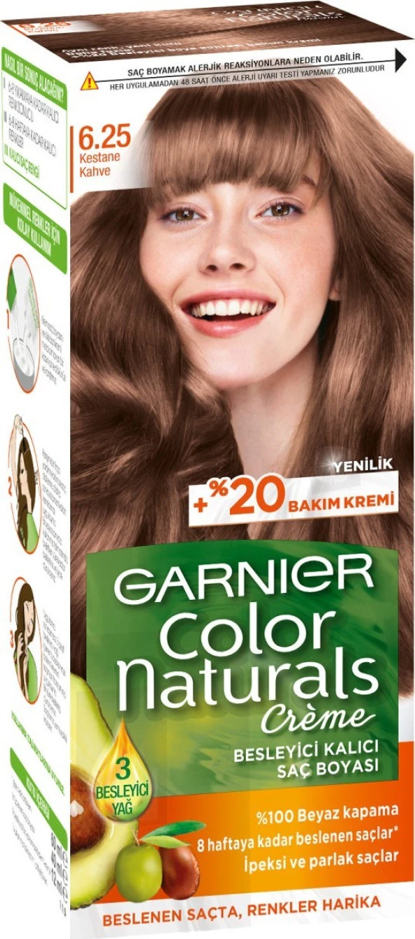 Garnier Color Naturals 6/25 - Kestane Kahve Saç Boyası ürün görseli