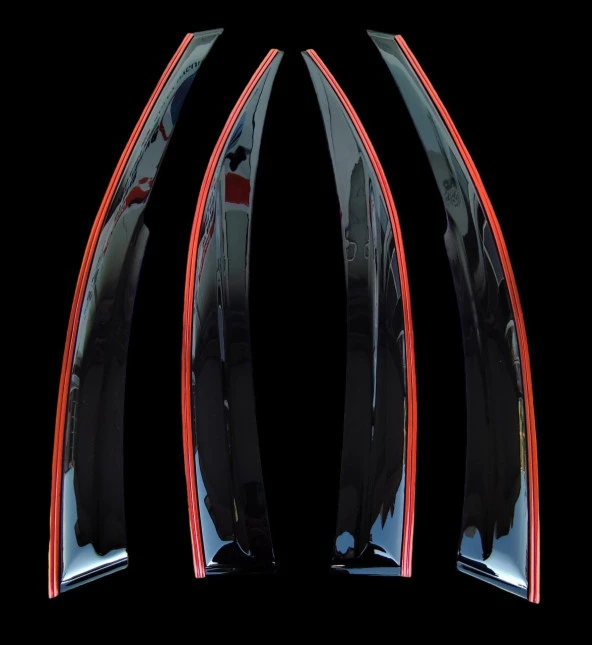 Hyundai İX35 Çift Sıra Kırmızı Kromlu Cam Rüzgarlığı 2010-2016 - Resim 5