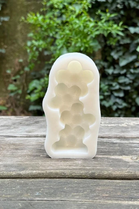 Yonca Çiçeği Sütun Tekli Mum Kalıbı - 5