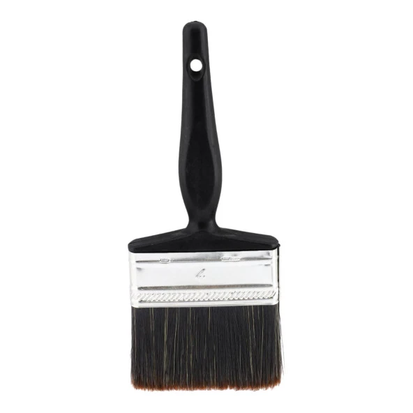 Yağlı Boya Fırça No: 4 Resim Ressam Fırçası Hobi Sanat Duvar Metal Ahşap Boyama Plastik Saplı - 3