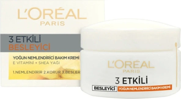 Loreal Paris 3 Etkili Besleyici Bakım Kremi