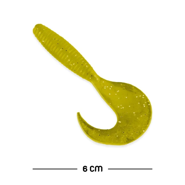 Silikon Kurt Sahte Yem - 60mm - Hardal - Yumy (18065-SM024-07) ürün görseli 1