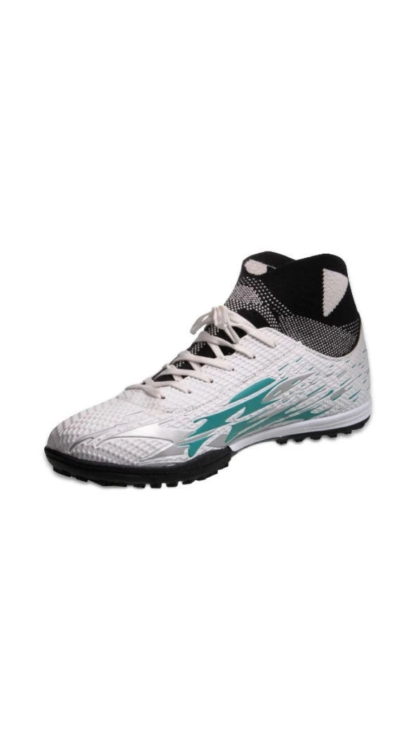 M.P Erkek Bağcıklı BEYAZ Halı Saha Futbol Ayakkabısı 241-1700MR - Resim 5