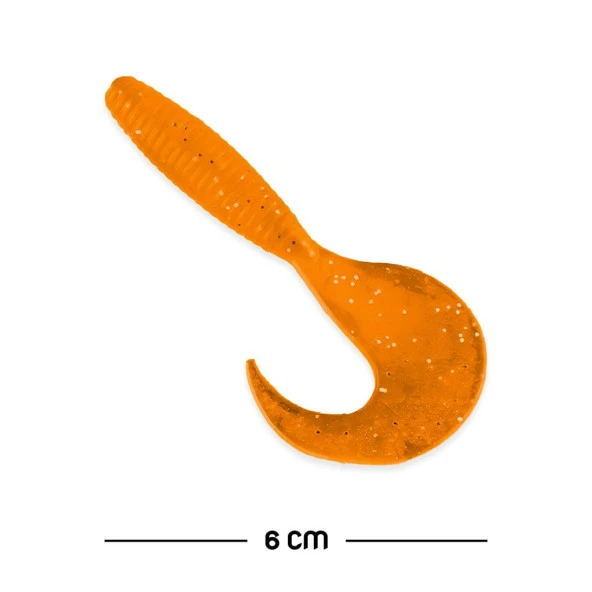 Silikon Kurt Sahte Yem - 60mm - Turuncu - Yumy (18065-SM024-10) ürün görseli 1